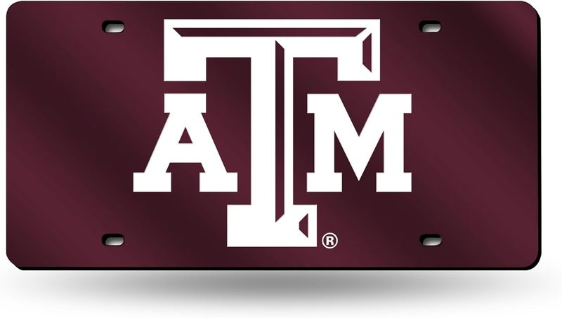RICO Texas A&M Aggies - Mirrored Look - Red Laser Cut License Plate - Image 5